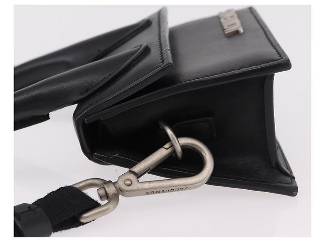 Borsa a tracolla JACQUEMUS in pelle 2way Black Silver Auth 191657V Nero Argento - vista 4
