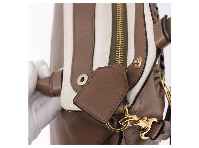 Chloé Borsa Chloe in Pelle 2way Marrone Oro Auth BA14477A D'oro - vista 10