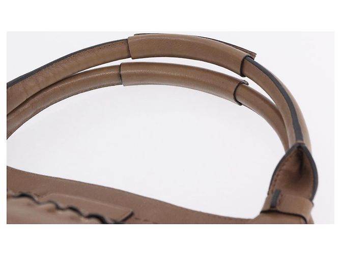 Chloé Borsa Chloe in Pelle 2way Marrone Oro Auth BA14477A D'oro - vista 14