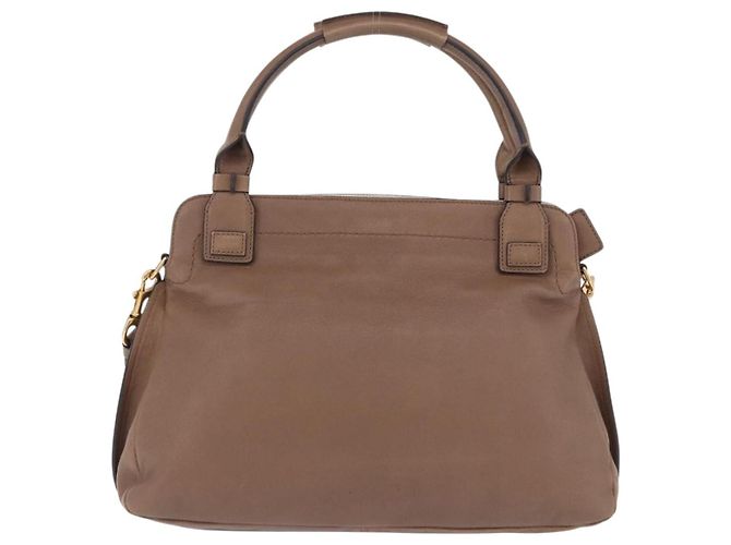 Chloé Borsa Chloe in Pelle 2way Marrone Oro Auth BA14477A D'oro - vista 2