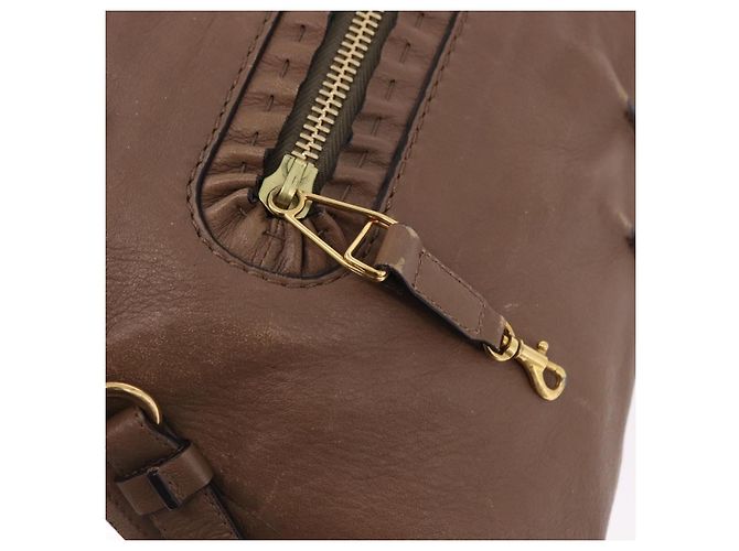 Chloé Borsa Chloe in Pelle 2way Marrone Oro Auth BA14477A D'oro - vista 20