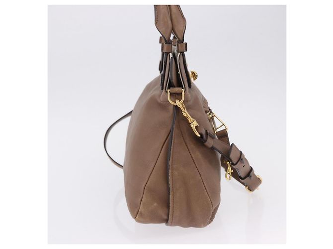 Chloé Borsa Chloe in Pelle 2way Marrone Oro Auth BA14477A D'oro - vista 4