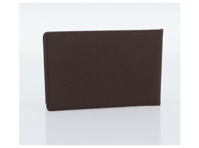 LOUIS VUITTON Tarjetero Taiga Billfold 2 Set Epicea Grizzly LV Auth 192414 Castaño - vista 10