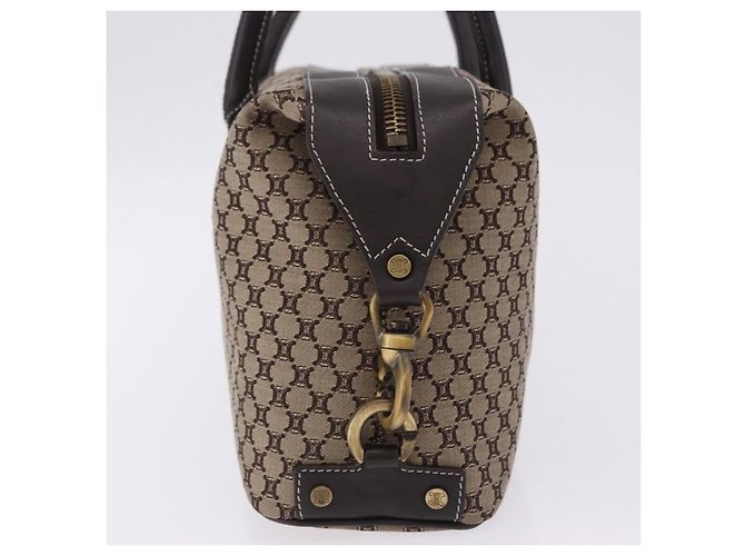 Céline Borsa Boston CELINE in tela Macadam Beige con finiture dorate Auth 192830A - vista 3