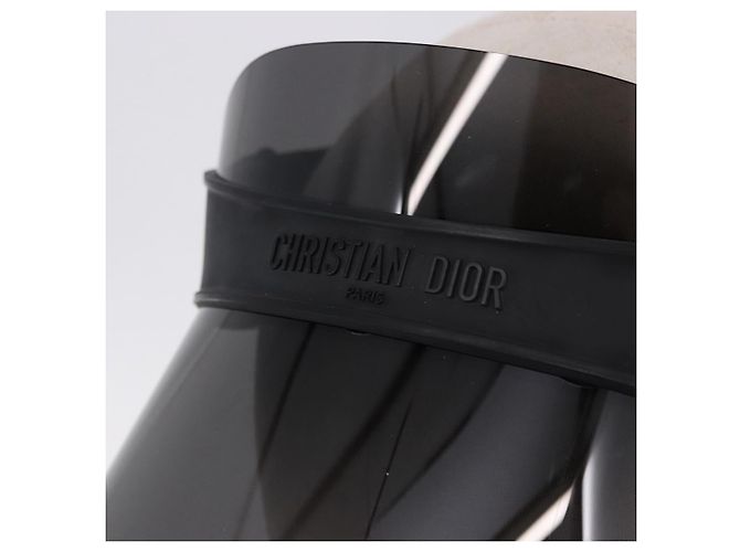 Visiera Christian Dior in plastica Nero Auth BA14500M - vista 7
