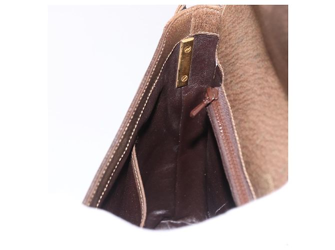 Borsa a tracolla GUCCI GG Supreme Web Sherry Line PVC Beige Oro Auth 191908 D'oro - vista 20