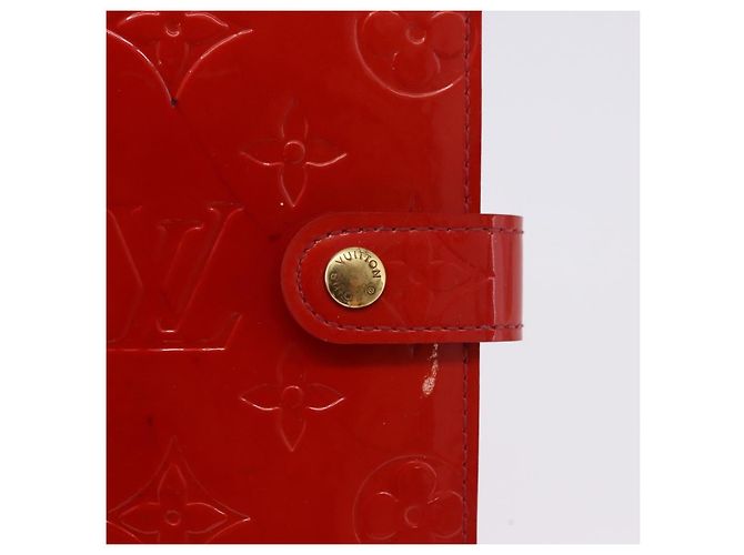 LOUIS VUITTON Monogram Vernis Agenda PM Planner Cover Red R21016 Auth BA14403 Rouge - vue 18