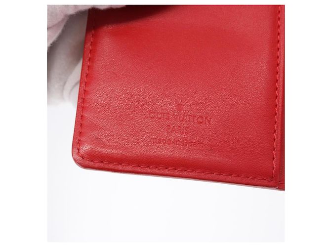 LOUIS VUITTON Monogram Vernis Agenda PM Planner Cover Red R21016 Auth BA14403 Rouge - vue 21