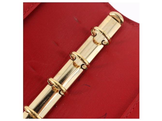 LOUIS VUITTON Monogram Vernis Agenda PM Planner Cover Red R21016 Auth BA14403 Rouge - vue 24