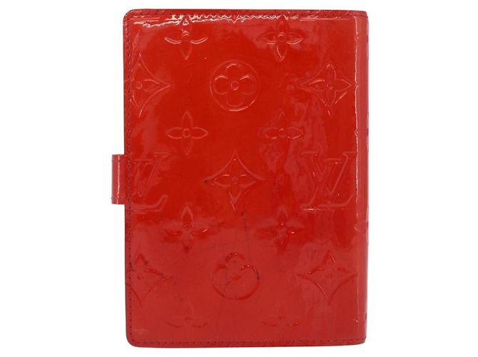LOUIS VUITTON Monogram Vernis Agenda PM Planner Cover Red R21016 Auth BA14403 Rouge - vue 3