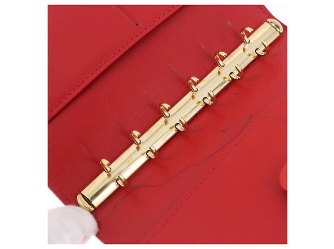 LOUIS VUITTON Monogram Vernis Agenda PM Planner Cover Red R21016 Auth BA14403 Rouge - vue 9