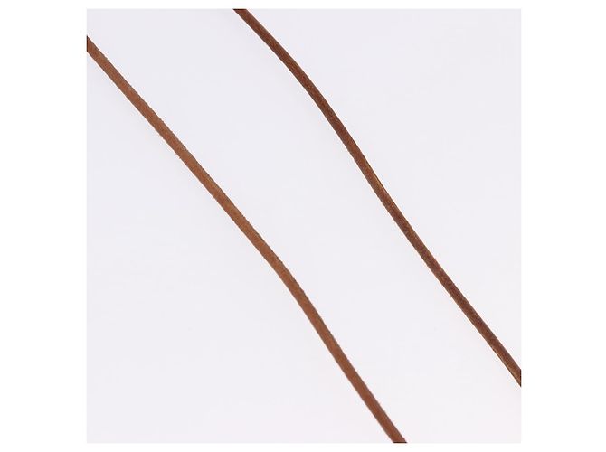 Hermès Collar HERMES Shuval de cuero marrón Auth bs36204 Castaño - vista 5
