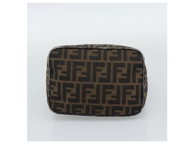 Borsa a Spalla FENDI Mamma Baguette in Tela Zucca Marrone Oro Auth 192273 D'oro - vista 5