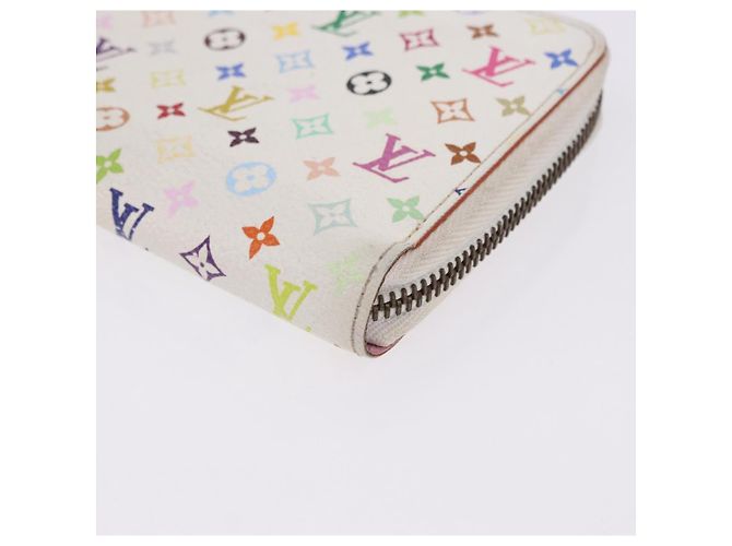 LOUIS VUITTON Monogram Multicolor Zippy Wallet White M60241 LV Auth 192944 Bianco - vista 14