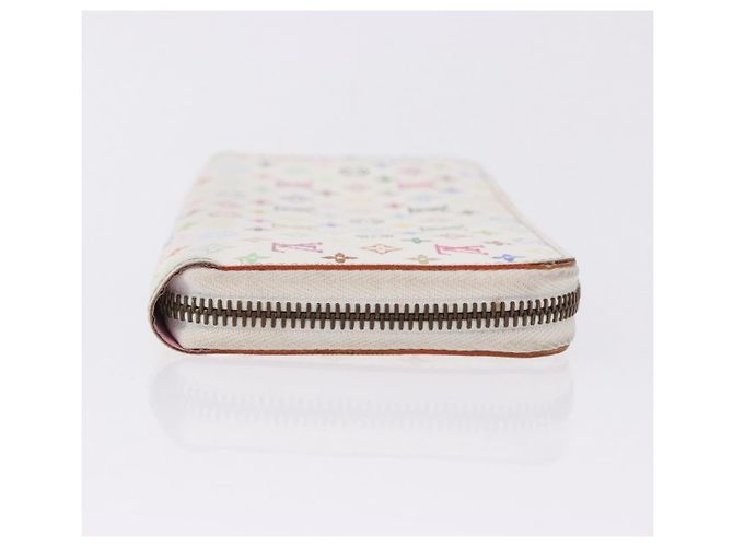 LOUIS VUITTON Monogram Multicolor Zippy Wallet White M60241 LV Auth 192944 Bianco - vista 3