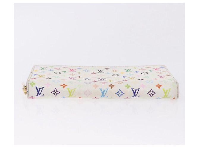 LOUIS VUITTON Monogram Multicolor Zippy Wallet White M60241 LV Auth 192944 Bianco - vista 6