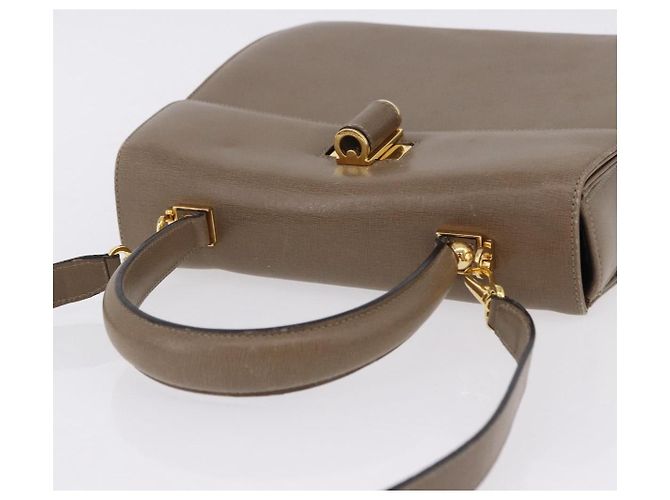 Borsa Salvatore Ferragamo Gancini in Pelle 2way Marrone Oro Auth ka5266 D'oro - vista 6