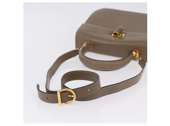 Borsa Salvatore Ferragamo Gancini in Pelle 2way Marrone Oro Auth ka5266 D'oro - vista 8