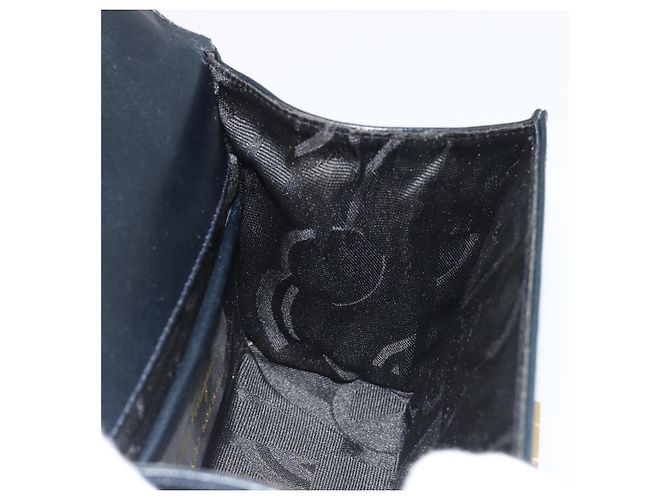 Borsa a tracolla Salvatore Ferragamo Gancini in pelle blu navy e oro Auth BA14387 D'oro - vista 19
