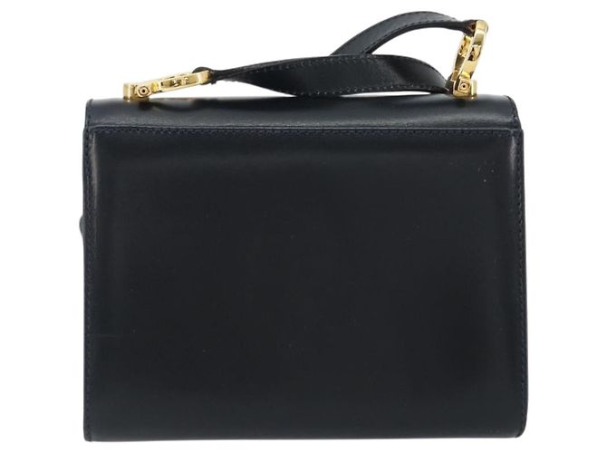 Borsa a tracolla Salvatore Ferragamo Gancini in pelle blu navy e oro Auth BA14387 D'oro - vista 2