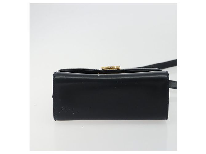 Borsa a tracolla Salvatore Ferragamo Gancini in pelle blu navy e oro Auth BA14387 D'oro - vista 5