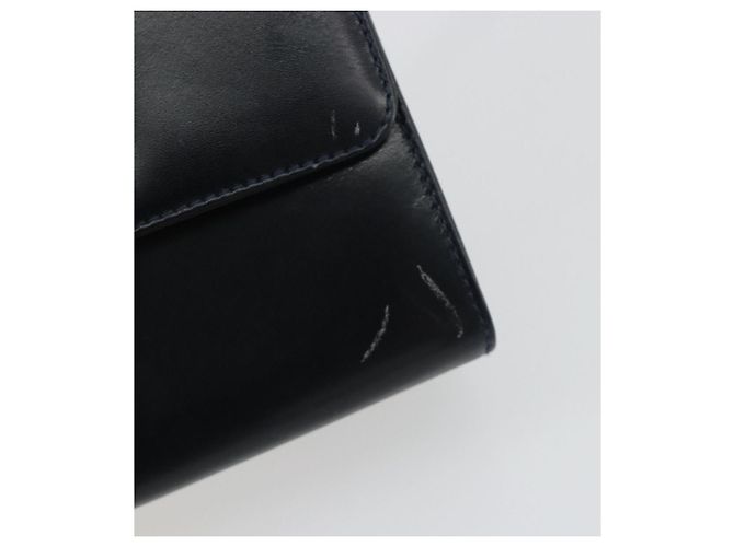 Borsa a tracolla Salvatore Ferragamo Gancini in pelle blu navy e oro Auth BA14387 D'oro - vista 9