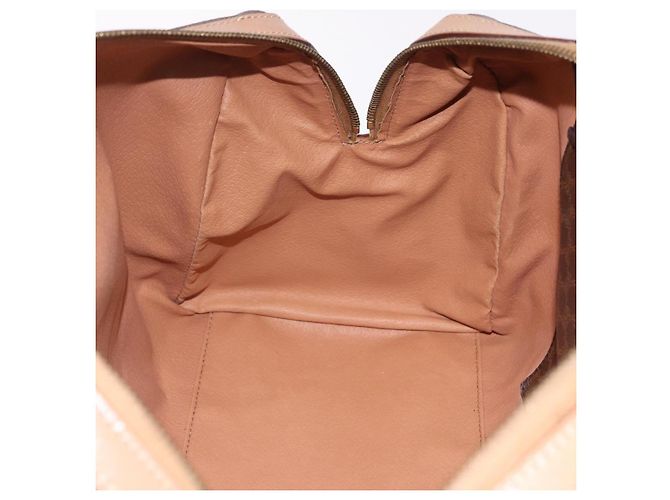 Céline Borsa Boston CELINE in tela Macadam PVC Pelle Marrone Oro Auth bs36061V D'oro - vista 19