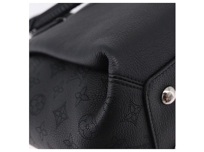 LOUIS VUITTON Mahina Omea Hand Bag Leather Black M55029 LV Auth ka5288V Nero - vista 17