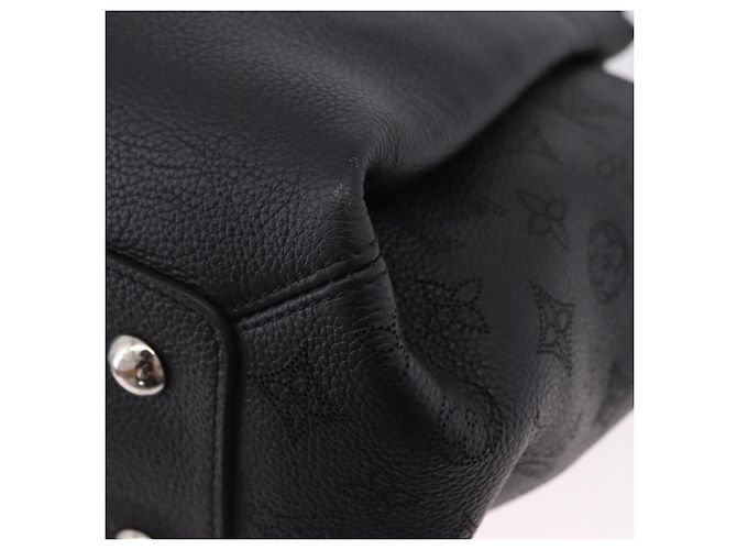 LOUIS VUITTON Mahina Omea Hand Bag Leather Black M55029 LV Auth ka5288V Nero - vista 18