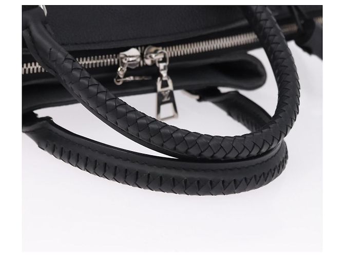 LOUIS VUITTON Mahina Omea Hand Bag Leather Black M55029 LV Auth ka5288V Nero - vista 7
