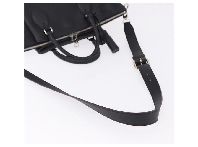 LOUIS VUITTON Mahina Omea Hand Bag Leather Black M55029 LV Auth ka5288V Nero - vista 8