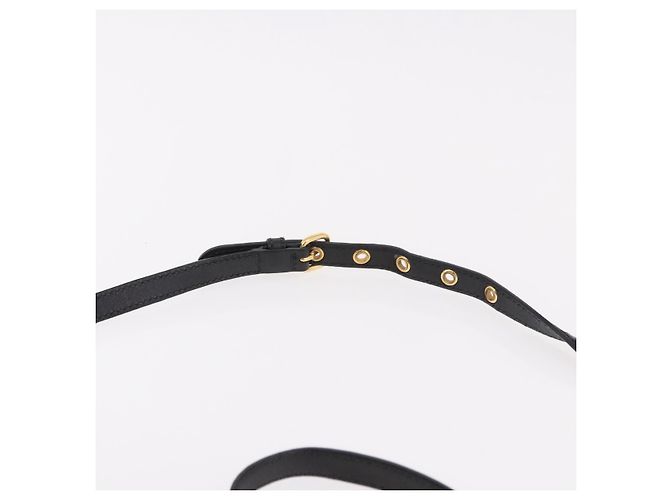 Miu Miu Matelasse Handtasche aus Leder 2way Schwarz Gold Auth am12113V Golden - Ansicht 9