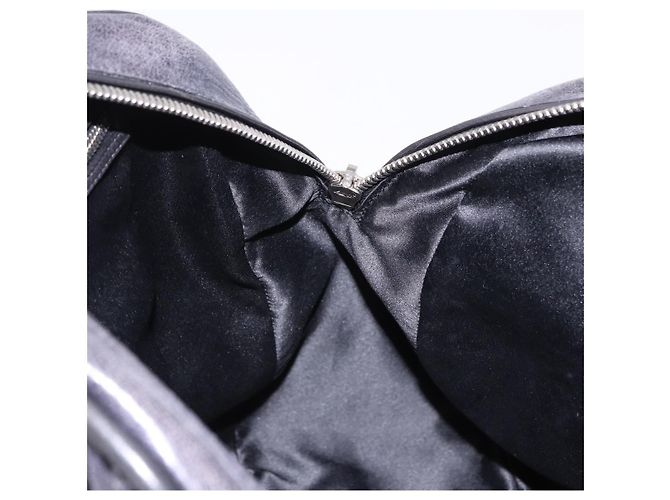 Borsa Miu Miu in pelle blu navy e argento Auth BA14365A - vista 21