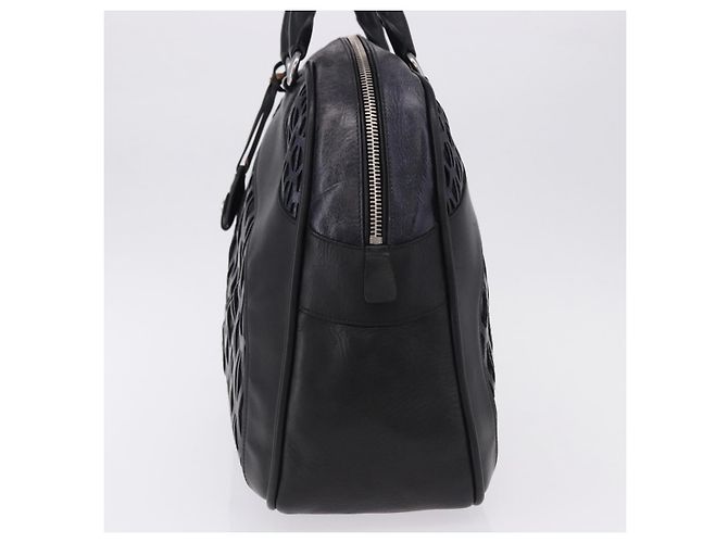 Borsa Miu Miu in pelle blu navy e argento Auth BA14365A - vista 3