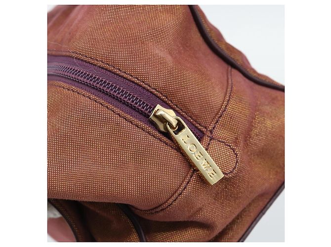 LOEWE Handtasche aus Canvas Violett mit Goldton Auth 192763A Lila - Ansicht 10