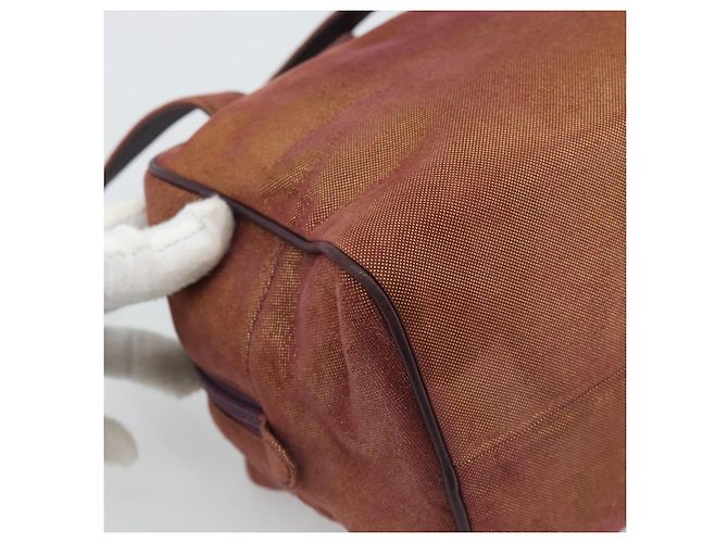 LOEWE Handtasche aus Canvas Violett mit Goldton Auth 192763A Lila - Ansicht 16