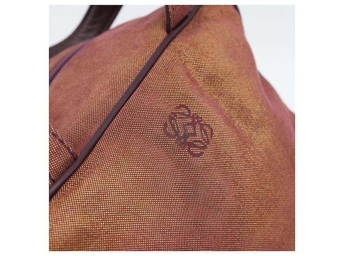 LOEWE Handtasche aus Canvas Violett mit Goldton Auth 192763A Lila - Ansicht 17