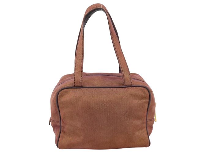 LOEWE Handtasche aus Canvas Violett mit Goldton Auth 192763A Lila - Ansicht 2