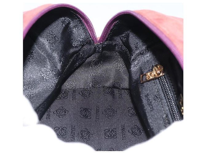 LOEWE Handtasche aus Canvas Violett mit Goldton Auth 192763A Lila - Ansicht 20