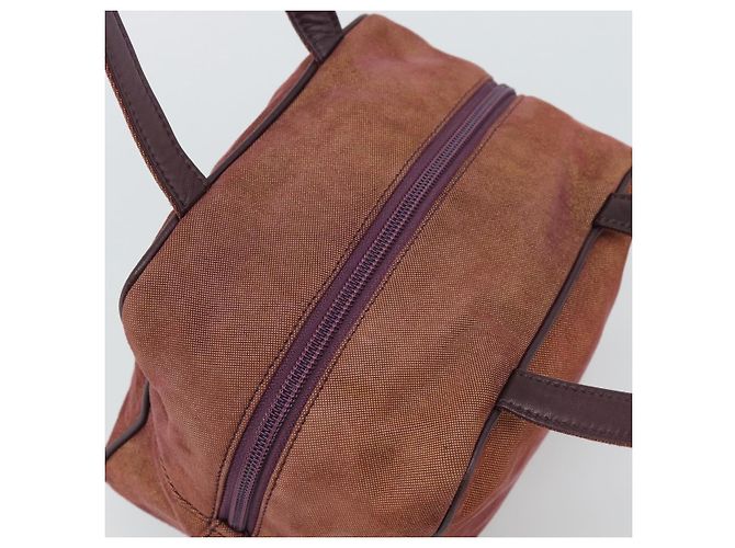 LOEWE Handtasche aus Canvas Violett mit Goldton Auth 192763A Lila - Ansicht 6