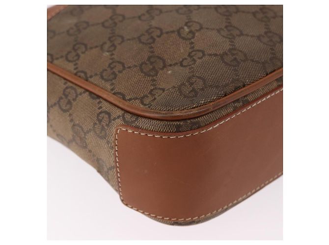 Borsa a Spalla GUCCI GG Canvas Beige Oro Auth ep15115 D'oro - vista 10