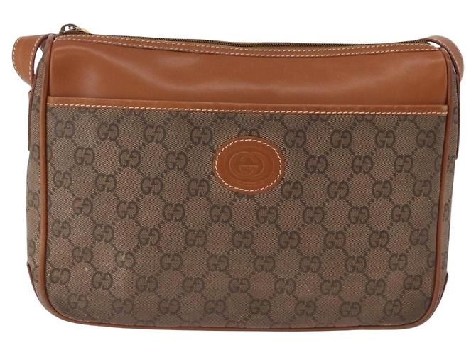 Borsa a Spalla GUCCI GG Canvas Beige Oro Auth ep15115 D'oro - vista 13