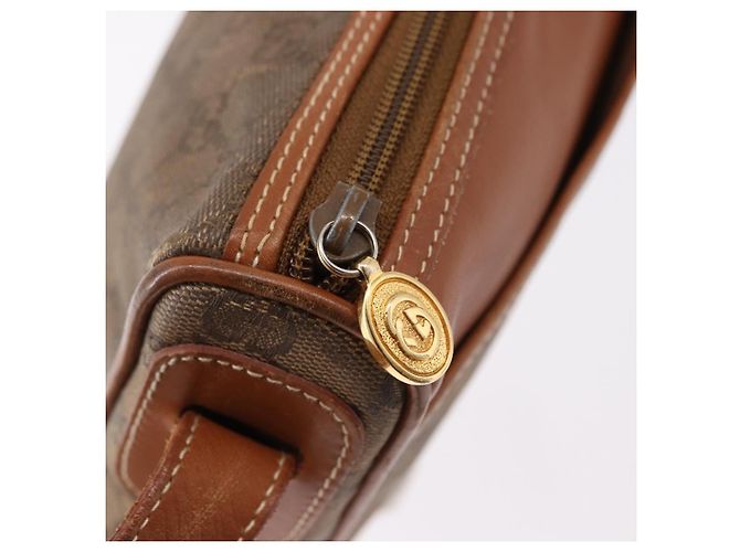 Borsa a Spalla GUCCI GG Canvas Beige Oro Auth ep15115 D'oro - vista 17