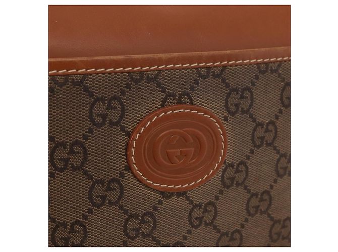Borsa a Spalla GUCCI GG Canvas Beige Oro Auth ep15115 D'oro - vista 18