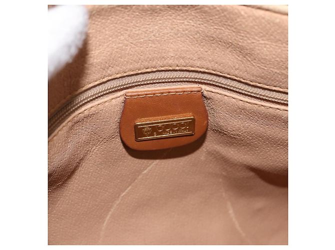 Borsa a Spalla GUCCI GG Canvas Beige Oro Auth ep15115 D'oro - vista 19