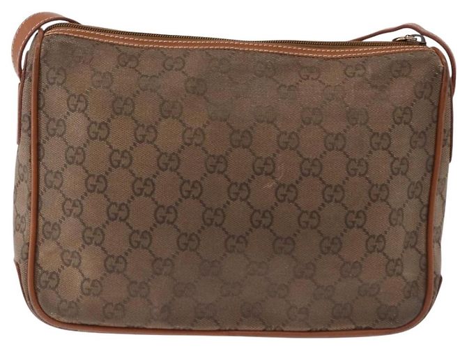 Borsa a Spalla GUCCI GG Canvas Beige Oro Auth ep15115 D'oro - vista 2