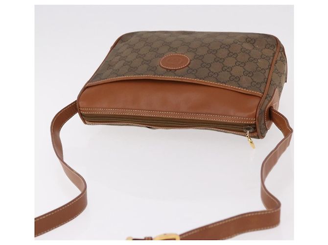 Borsa a Spalla GUCCI GG Canvas Beige Oro Auth ep15115 D'oro - vista 7
