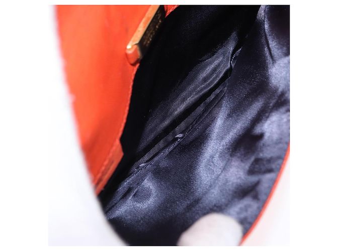 LOEWE Anagram Waist bag Leather Orange Gold Auth bs36195A Dorado Naranja - vista 11