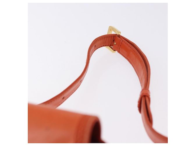 LOEWE Anagram Waist bag Leather Orange Gold Auth bs36195A Dorado Naranja - vista 14