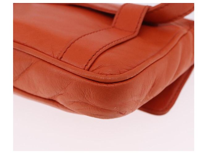 LOEWE Anagram Waist bag Leather Orange Gold Auth bs36195A Dorado Naranja - vista 17